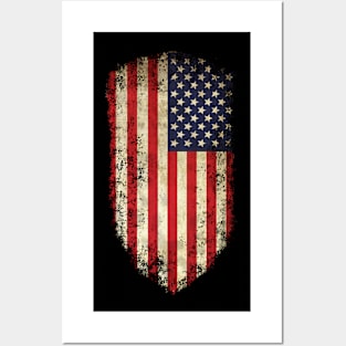 US Flag Shield Posters and Art